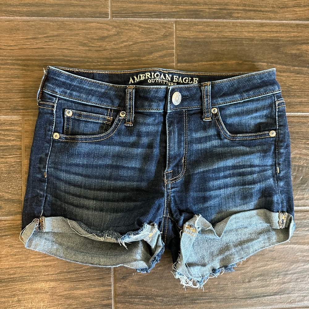 American Eagle Cuff Denim Shorts